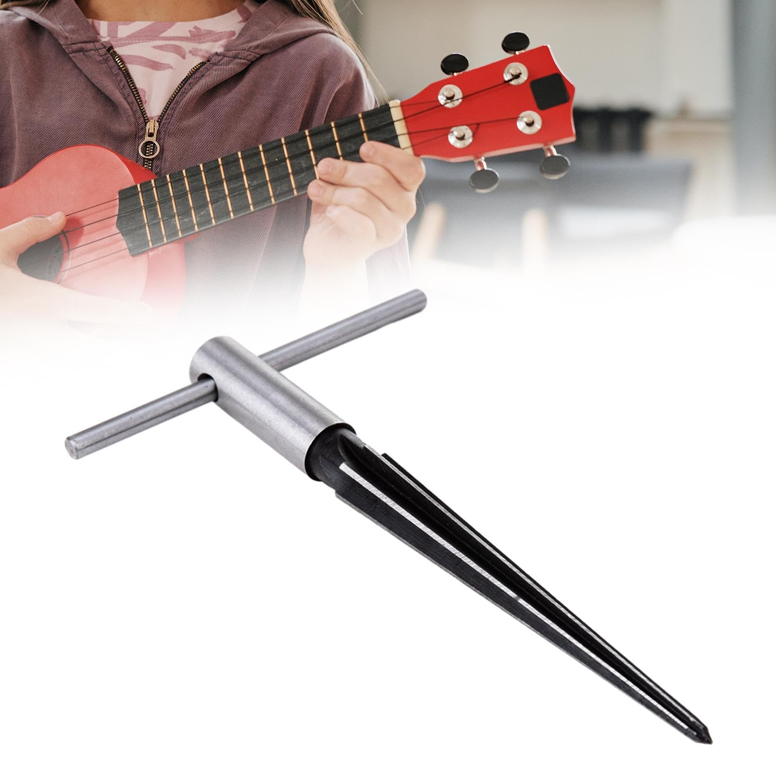 2 Pcs Tapered Reamers T Handle 5 Fluted Chamfer Bridge Pin Hole Hand Held Reamer