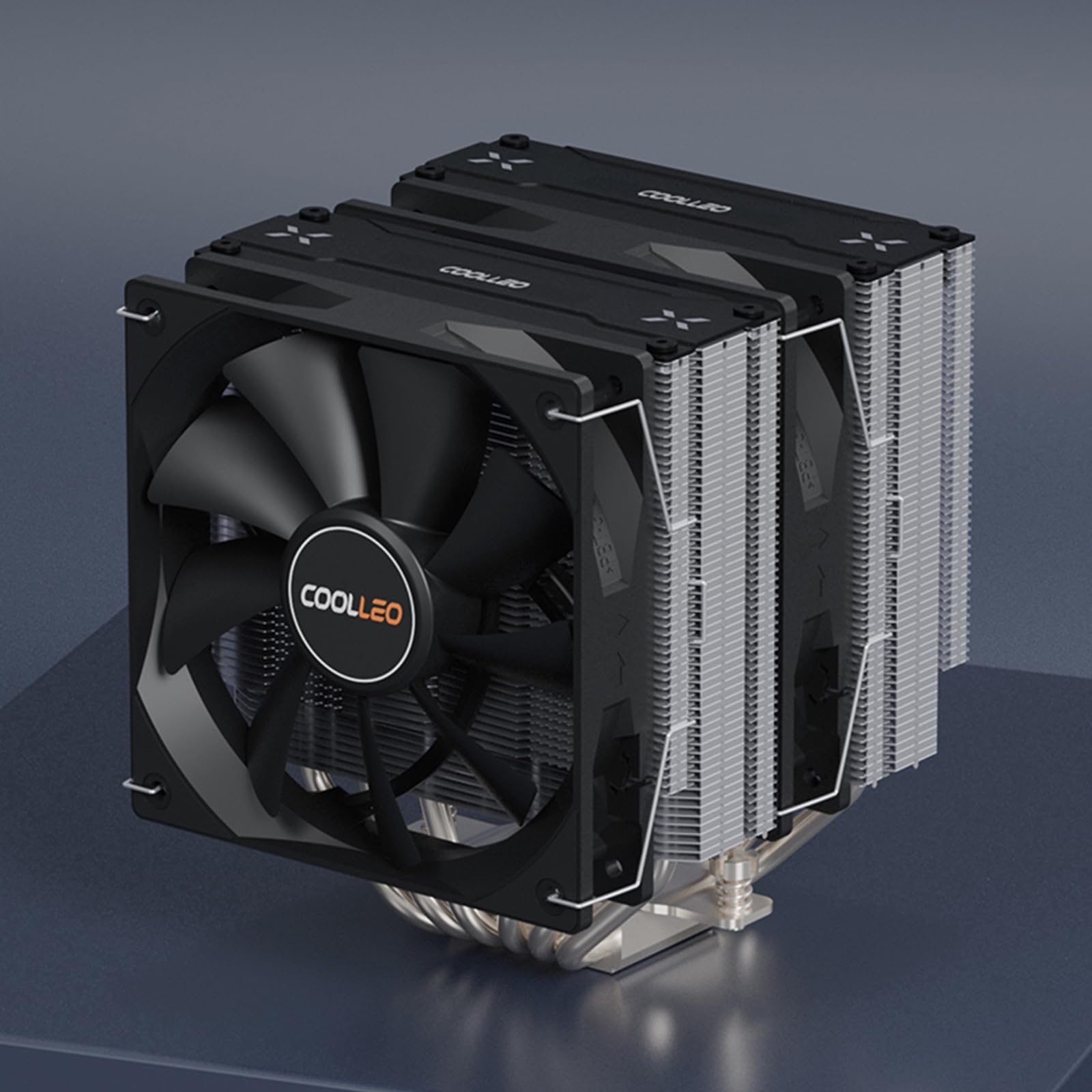 Leiser Gehäuselüfter mit Kupferrohren für effektive Kühlung des LGA1200 1700 115X Gehäuses 6 Heatpipes Luftgekühlter Kühler Leiser Lüfter