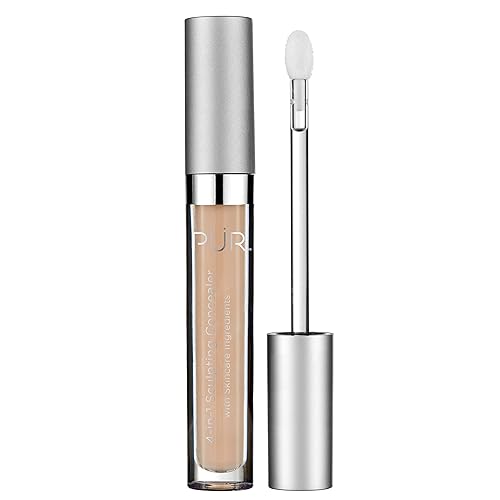 PÜR Beauty - Corrector esculpido 4 en 1, fórmula hidratante, cubre imperfecciones, cobertura media a completa, revitaliza la tez, sin crueldad, sin