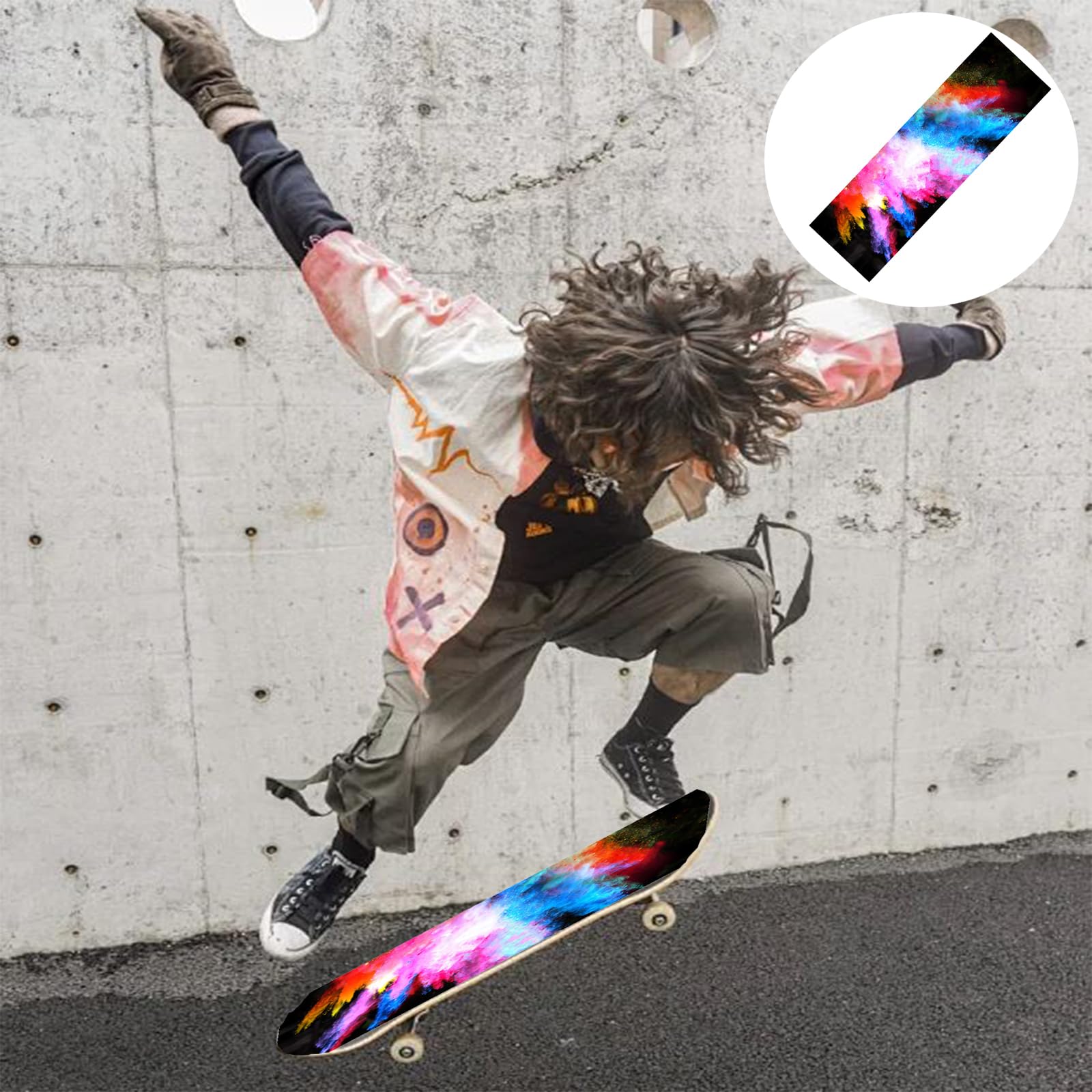 Bande antidérapante pour skateboard, papier de verre, revêtement antidérapant de qualité supérieure, haute résistance au glissement pour skateboard longboard