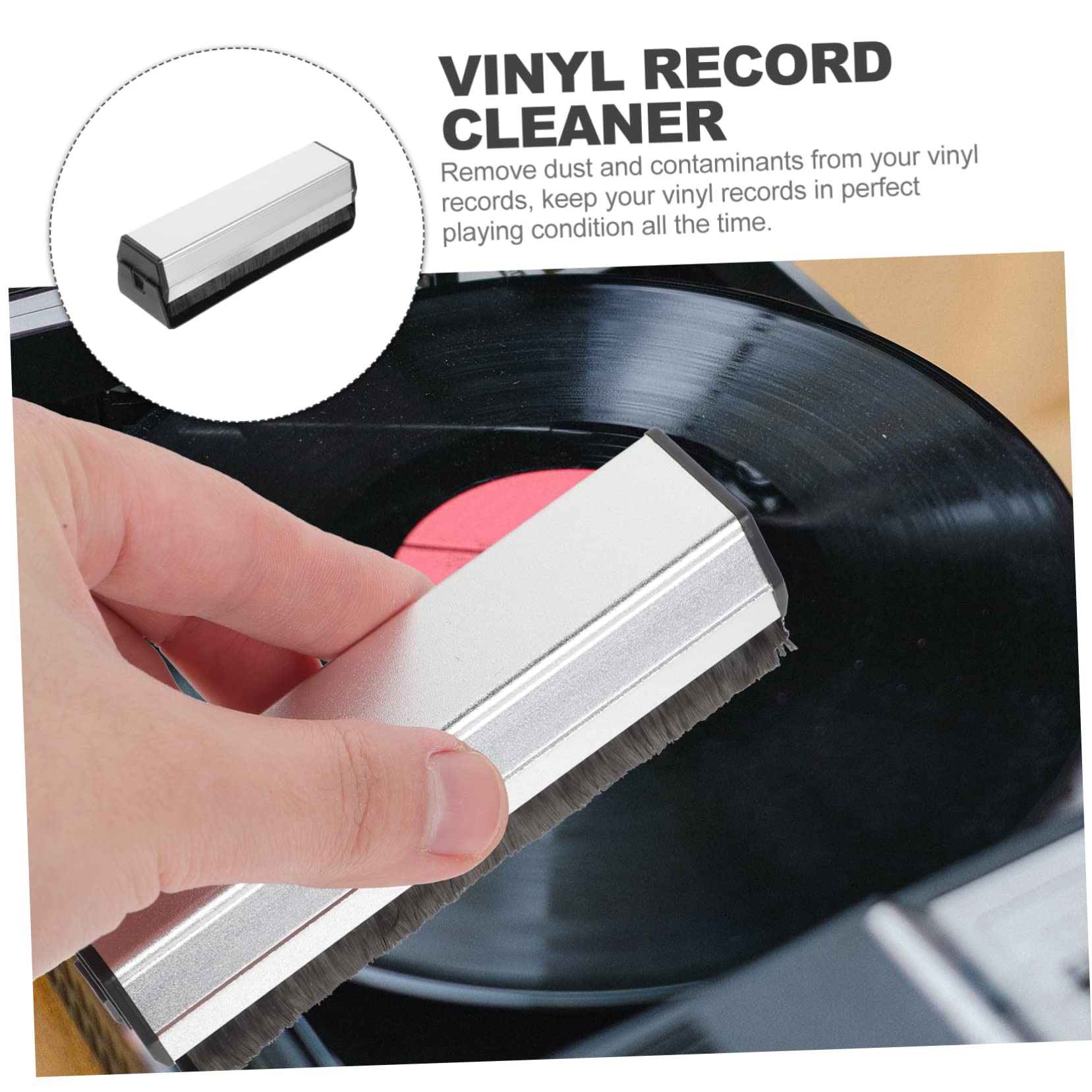 Housoutil 3 Pièces Brosse pour Disque Vinyle Brosse D'enregistrement Brosse Propre Disque Vinyle Outil d'entretien De Disque Vinyle Brosse Vinyle pour Disques Velours l'audio Enregistrer