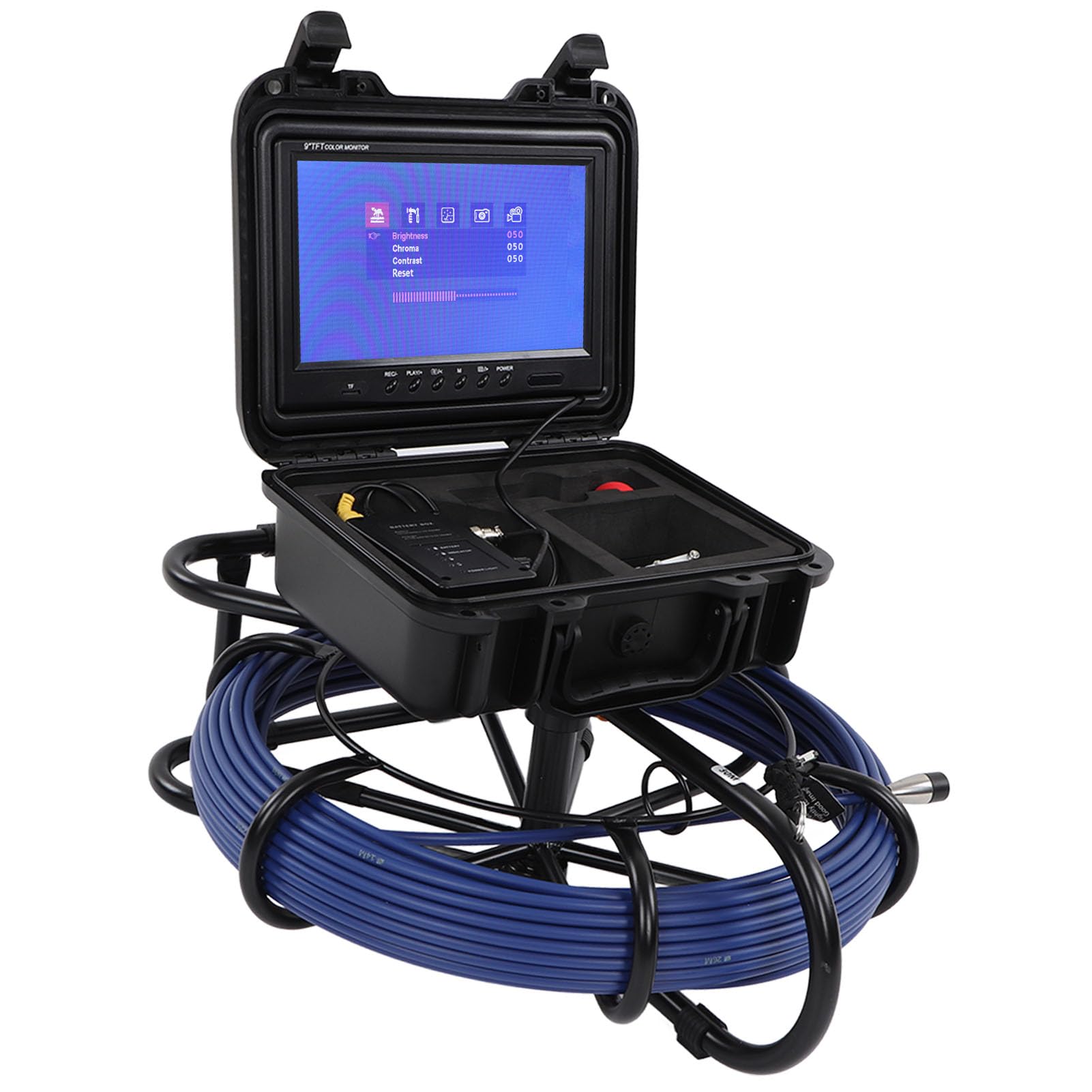 Telecamera per endoscopio, Display LCD per endoscopio Industriale Flessibile Ampia Applicazione Registrazione DC 12V con luci a LED per tubazioni