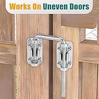 Vista 4 de HBL' Cerradura para puerta corrediza de vidrio, cerradura de seguridad infantil para puerta corredera de patio y pestillo de bucle, flexible