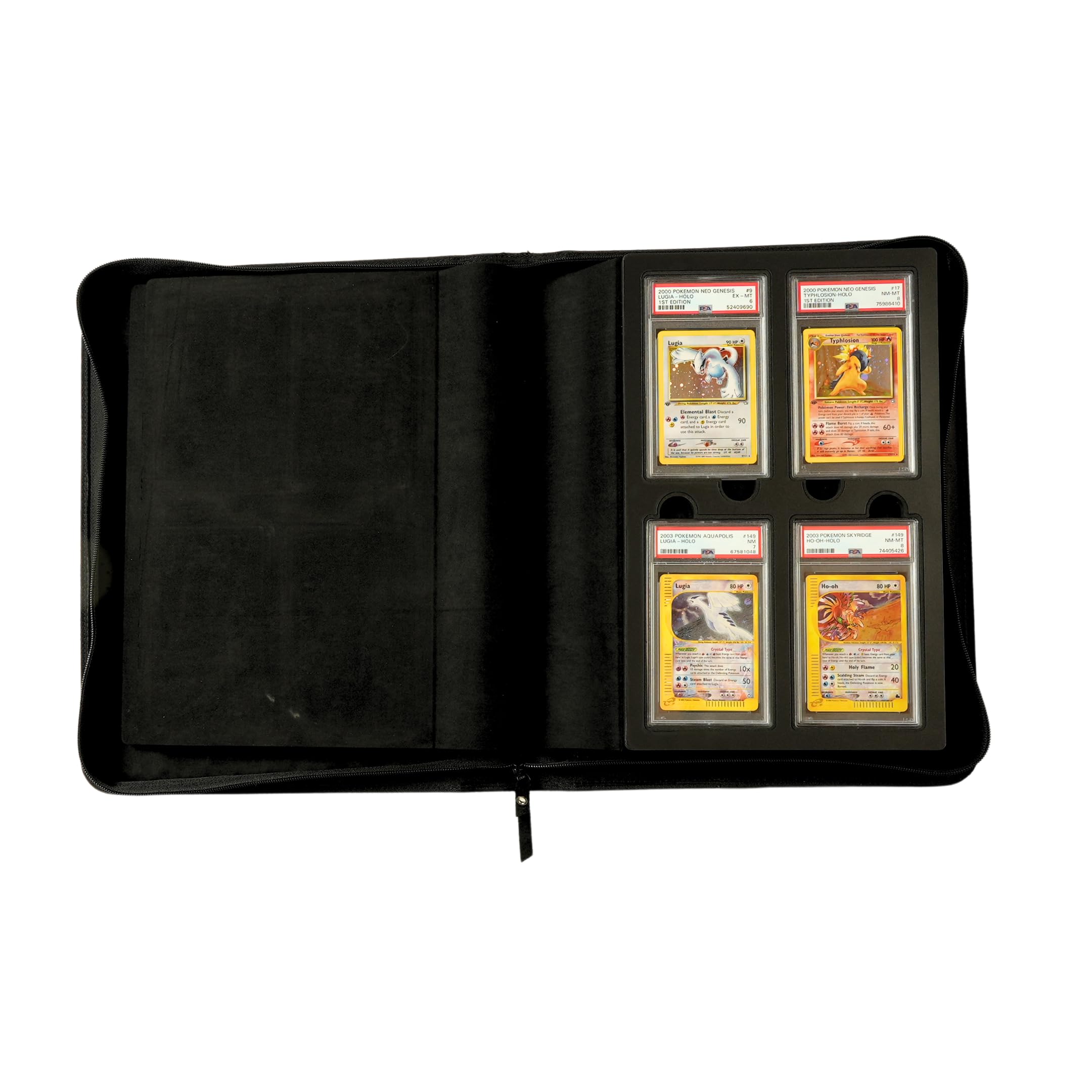 Rayvol PSA Sized Slab PokProtection Graded Card Binder  Holds 72 Graded  Slabs (Black, 6-Pocket Pages)