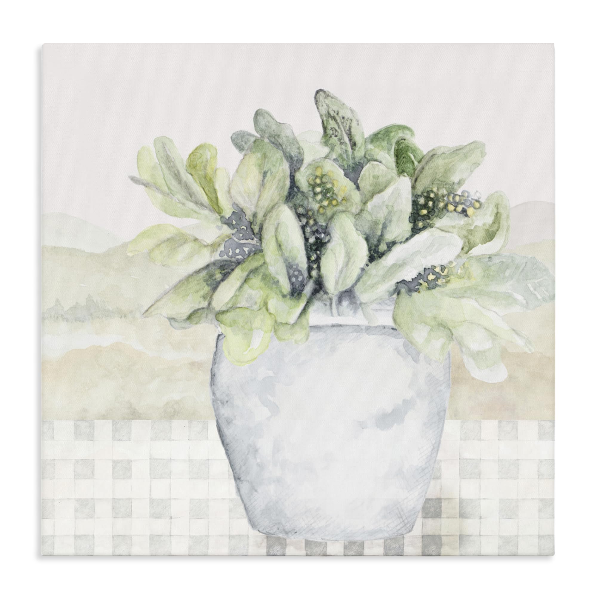 'Potted Farm Herbs Arrangement'| Canvas Art
