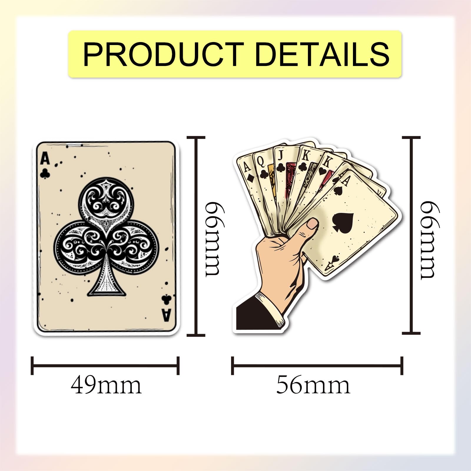 GLOBLELAND Playing Cards Clear Stamps and Metal Die Cuts Dice Pattern Transparent Stamp King Queen Jack Cutting Dies for Card Making Embossing Scrapbooking - Image 2