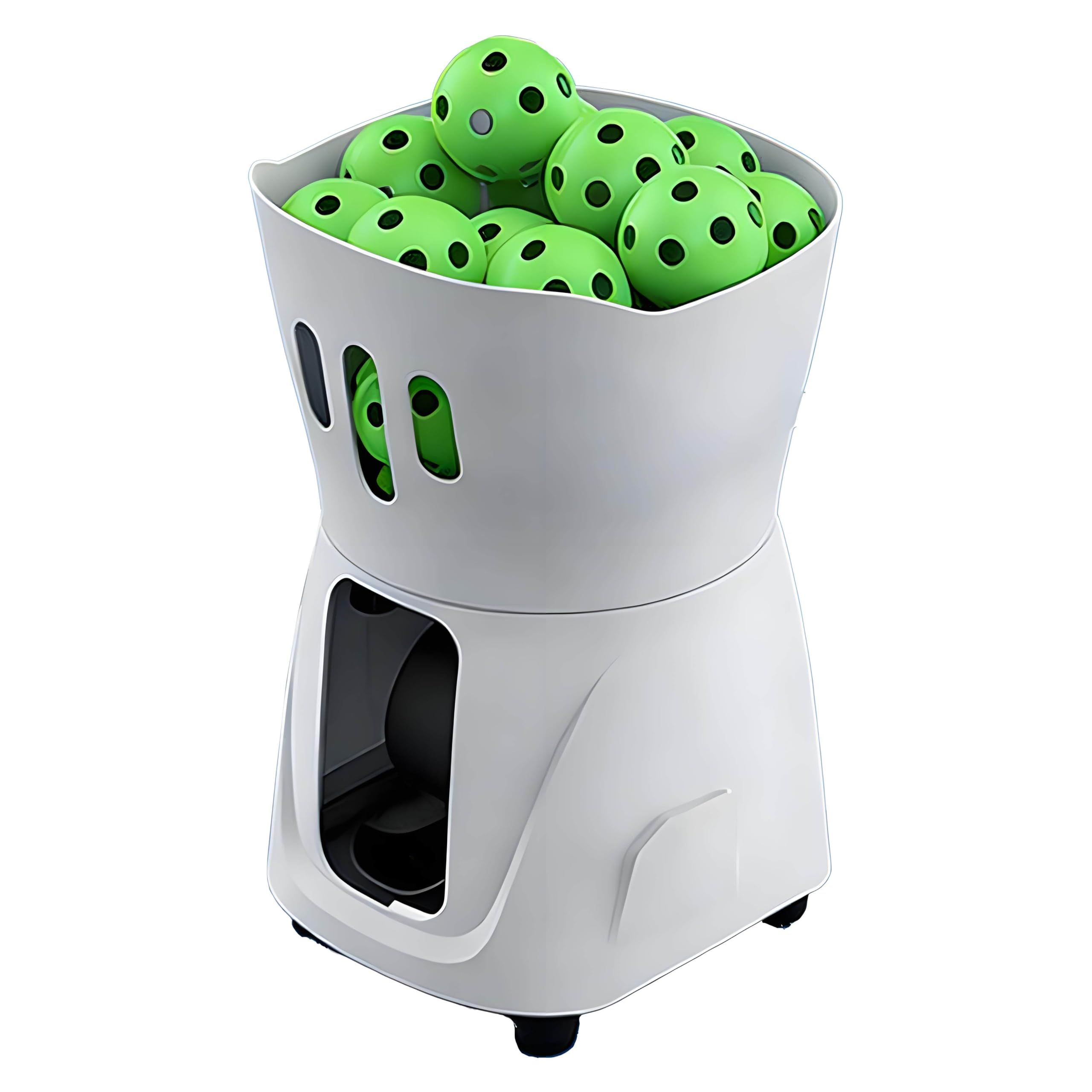 Tennis Trainer Macchina Lanciapalle da Tennis 8kg Portatile 65 Palline capacità Controllo App Intelligente Adatto per Tutti i Livelli di Abilità, Utilizzo Comunale/a Casa White