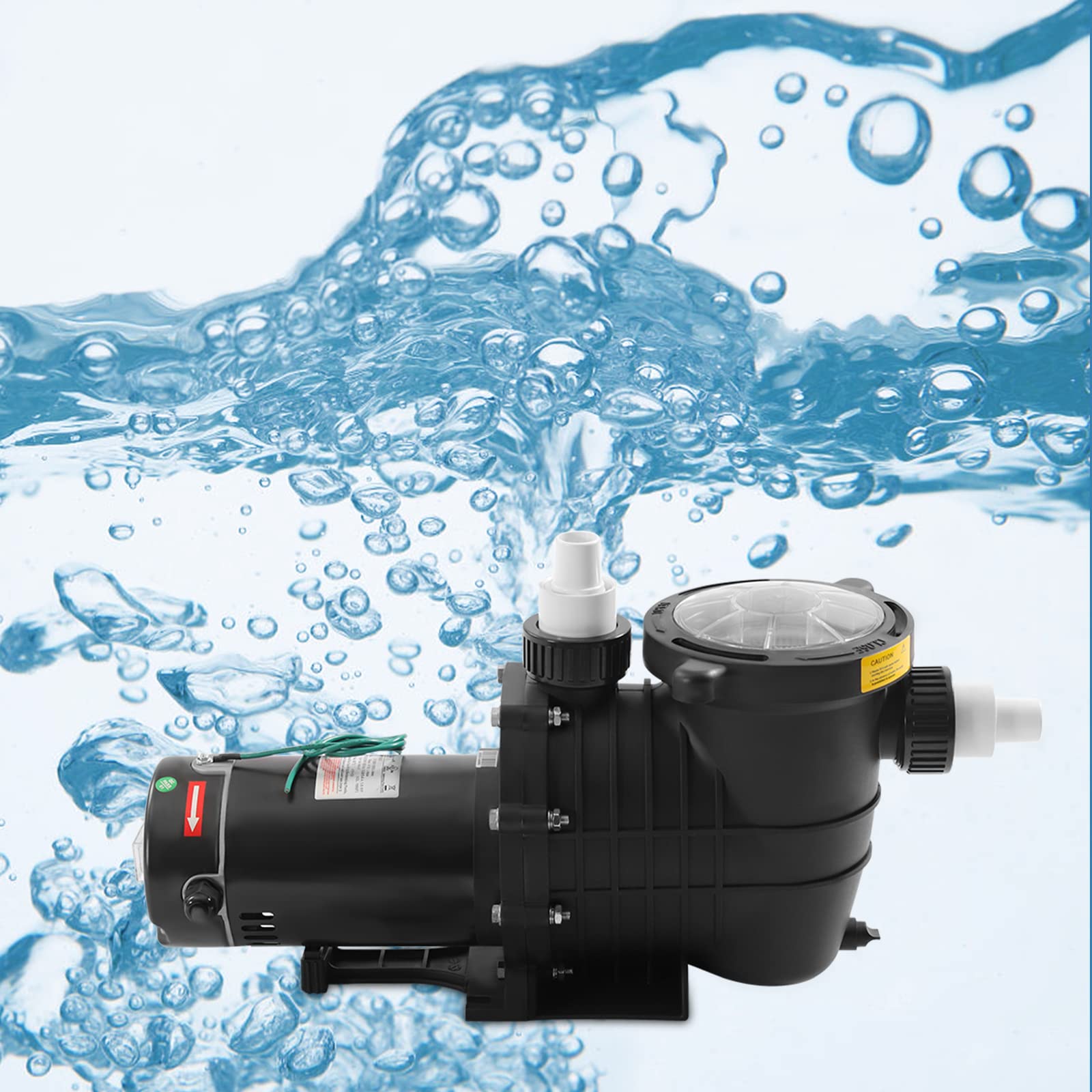 Bomba de Agua de Gasolina, Bomba de Agua Sucia, Bomba de Agua Bomba de Piscina eléctrica Potente de 1,5 HP, cebado de 110-120 V/220-240 V de Doble Voltaje en Piscina con 1/2"
