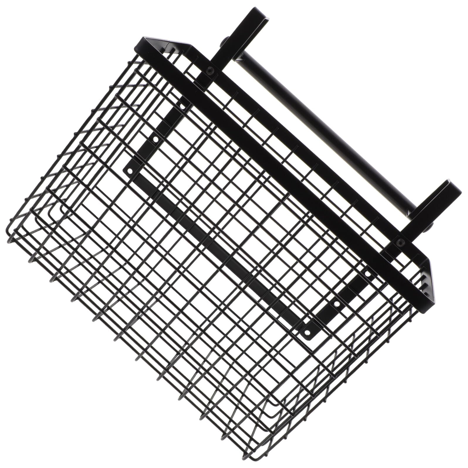 Toyvian Cesta Colgante para Puerta de Armario de Cocina en Acero al Carbono Negro Alta Capacidad de Carga Adecuado para Organizar Verduras y Condimentos