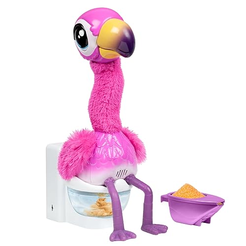 Little Live Pets Gotta Go Flamingo | Interactive Plush Toy That Eats, Sings, Wiggles, Poops and Talks (Batteries Included) | Reusable Food. Ages 4+, Multicolor (26222)