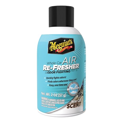 Meguiar's Air Re-Fresher: el mejor eliminador de olores para auto 1 Ambientador Meguiar's New Car 2 oz