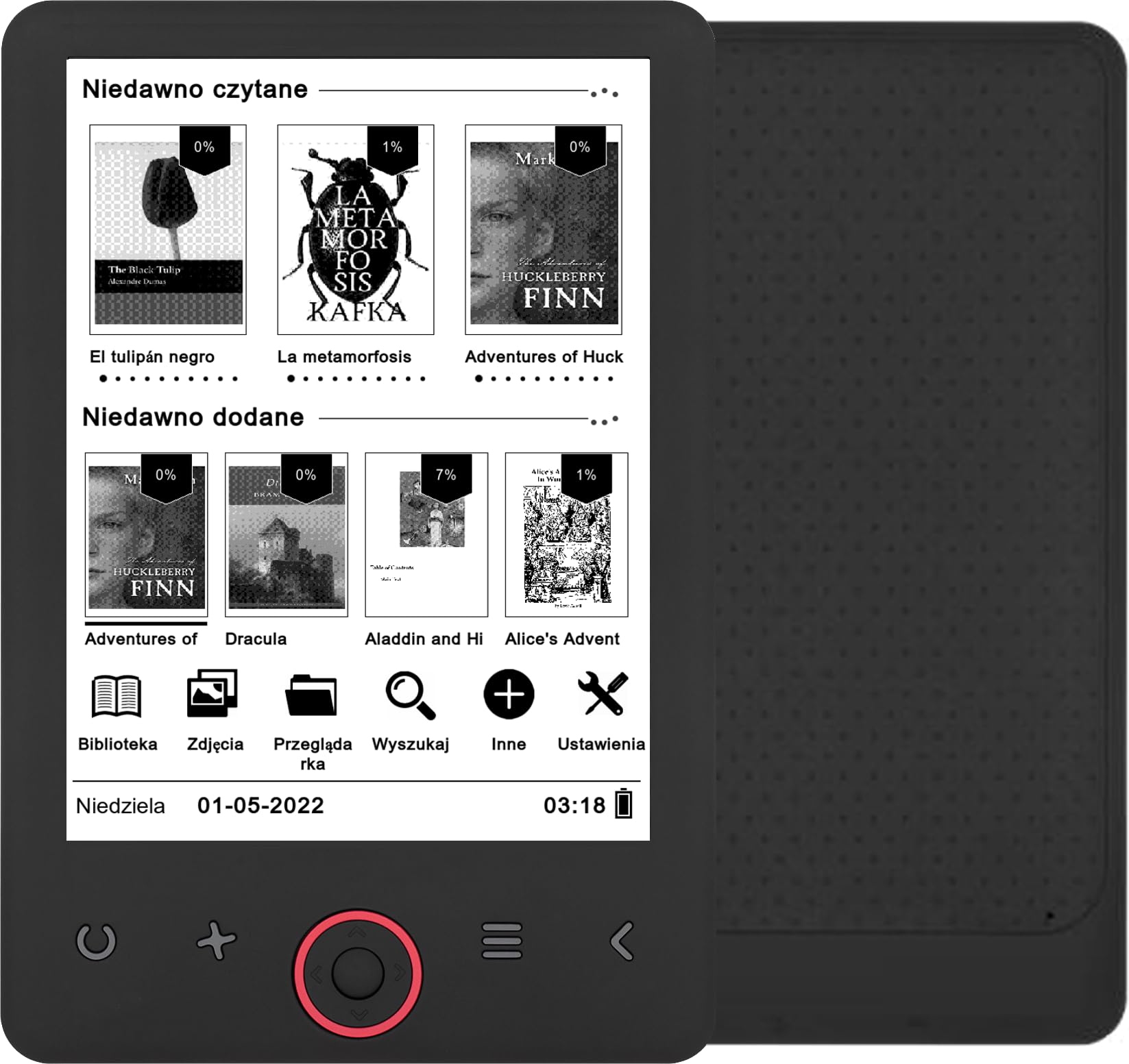 Lecteur d'ebooks bemi Cognita Light 2 - E-ink 6" avec technologie Carta | rétroéclairage intelligent (lumière chaude et froide) | 8 Go de mémoire | 1900 mAh