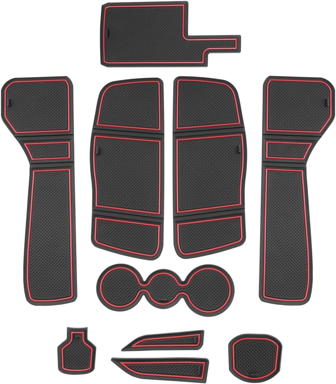 Compatible with Formentor 2025 2026 Car Door Groove Mat Anti-Slip Slot Pad Auto Interior Formentor 2025 Accessories(Red)