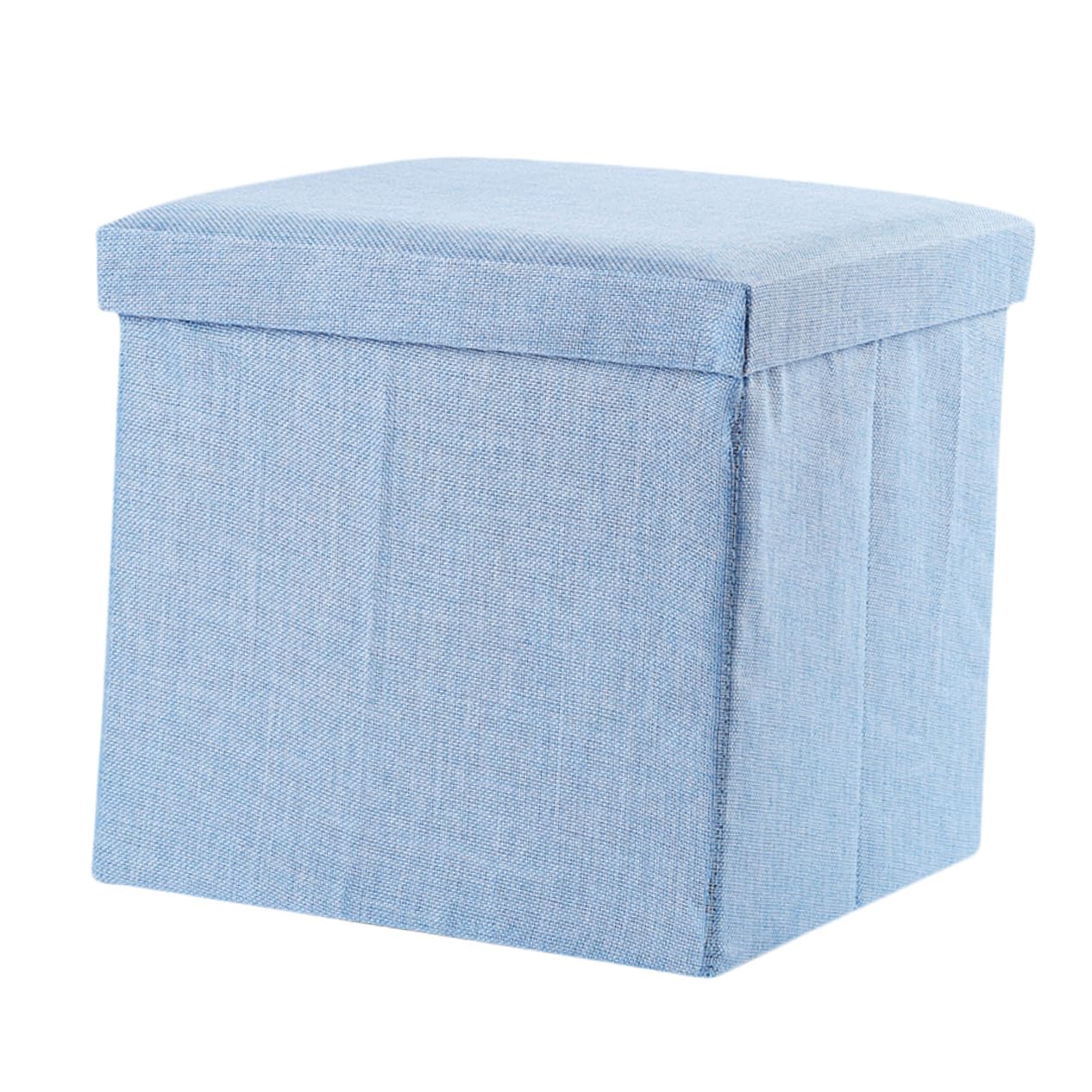 Tabouret de rangement pliable bleu ciel BESTYASH boîte carrée
