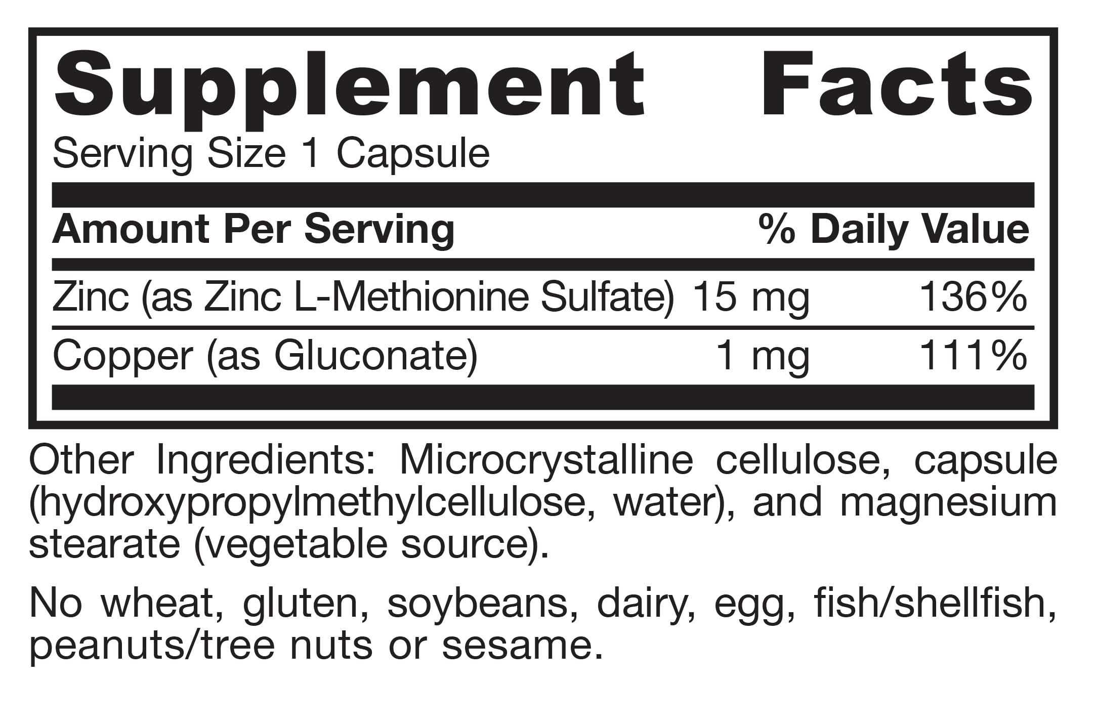 Jarrow Zinc Balance 15 mg, Zinc with Copper, 100 Capsules — Amazon image 6