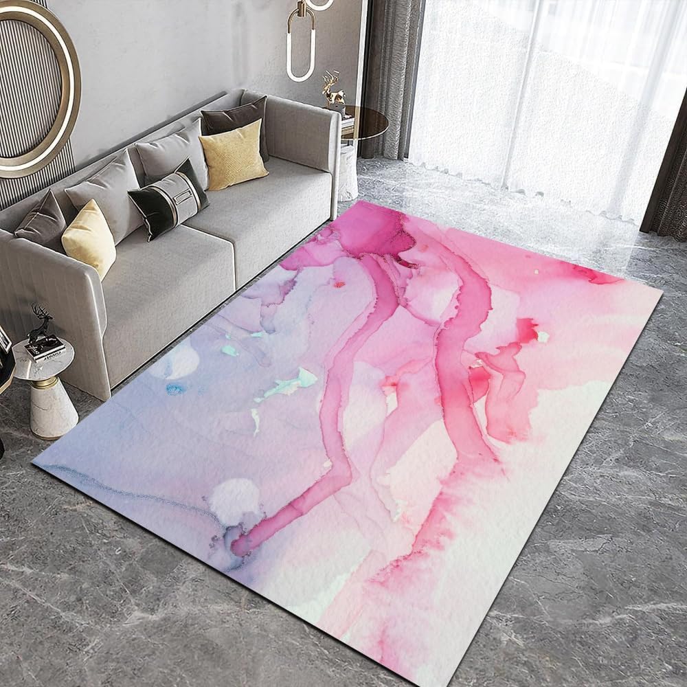 Tapis de sol salon moderne à rayures 3D et design géométrique abstrait 180x280cm