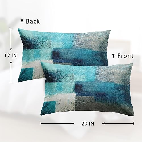 Vista 125 de Britimes Fundas de almohada modernas para decoración del hogar, 18 x 18 pulgadas, juego de 2 fundas de almohada decorativas, fundas de almohada Gris
