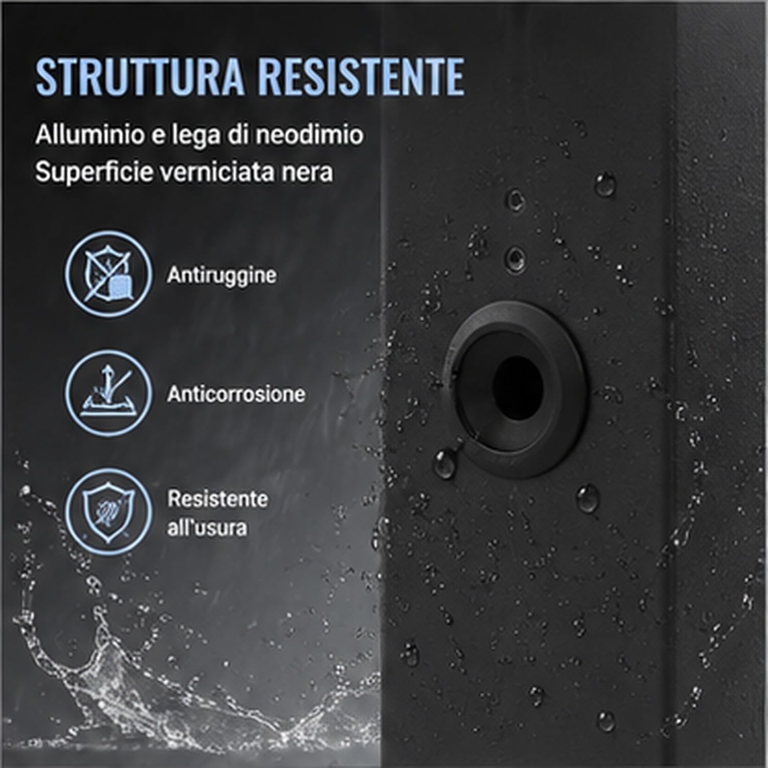 Soporte universal para Wallbox, para estaciones de carga para coches eléctricos, aleación de aluminio y aleación de neodimio para exterior, interior, garaje, aparcamiento