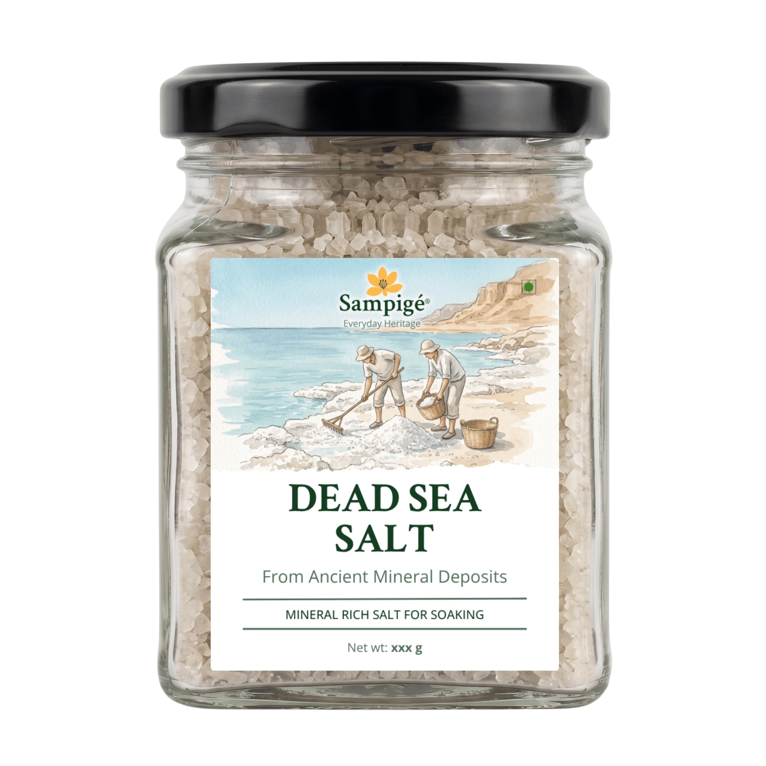 Sampige Dead Sea Salt |200 Gram | Especially For Psoriasis| Imported from Israel|Bath Salt| Revitalize and Rejuvenate with Premium Dead Sea Salt|Salt for Scrub-image-30