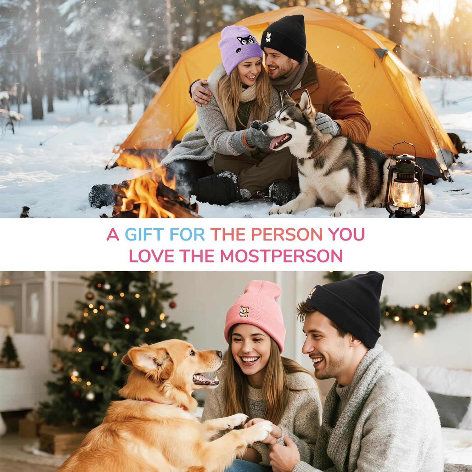 Animal Hat Beanie Gifts for Women Men Winter Embroidered Knit Hat Cuffed Skull Caps for Animal Lover - Image 7