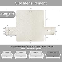 Vista 7 de Soft Quilted Couch Cover with Pockets for Extra-Large Sofa, Anti-Slip Sofa Covers Washable for 3 Cushion Pet Friendly Medallion Oversized Sofa Cover