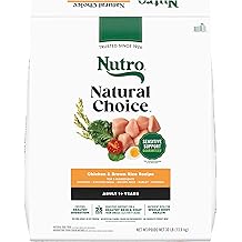 Nutro Natural Choice Recette de nourriture s&egrave;che pour chien adulte, poulet et riz brun, 30 lb. Bag