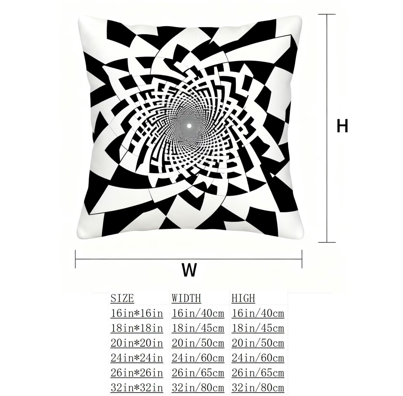 En Blanco Y Negro Funda Almohada 60x60 GeometríA Funda Cojin 60x60 Cojines Sofa Lino Fundas Almohadas Cuadrada Fundas Cojines Juego 4 Protector Almohada Cervicales y Cuello, para Dormitorio E - 649