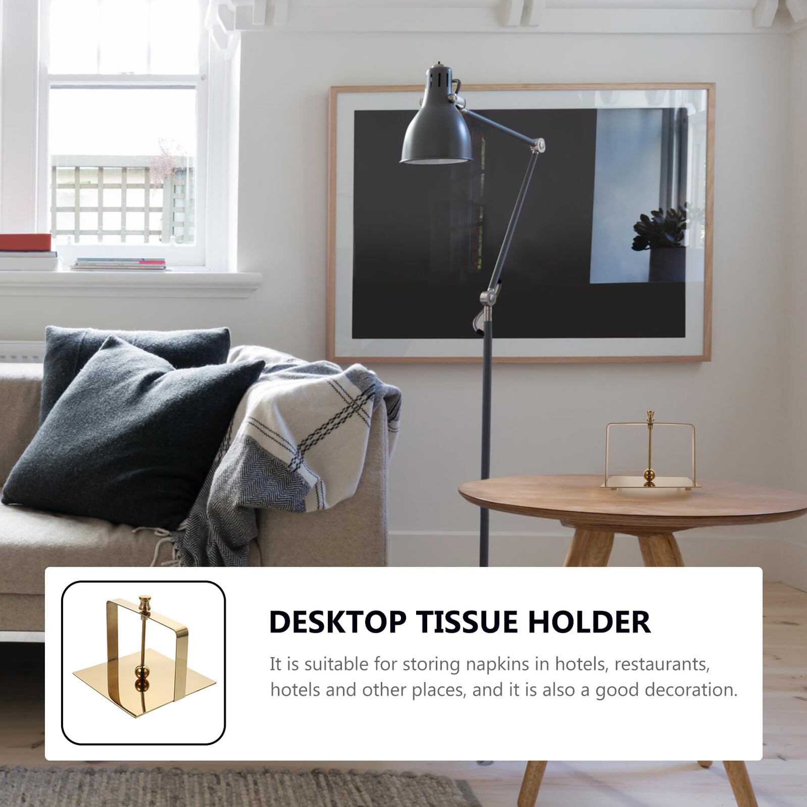 Gadpiparty Portatovaglioli Medio Design Elegante Resistente e Sicuro per Casa Ristorante e Hotel Supporto Tavolo Pratico e Decorativo in Acciaio Antiruggine