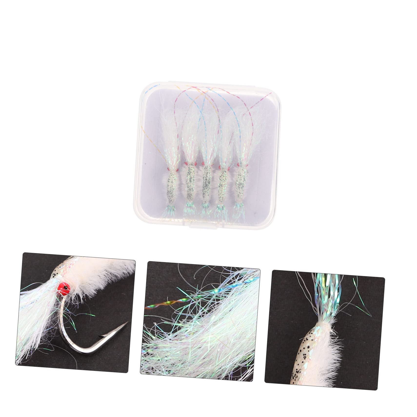 BESPORTBLE Lot De 5 Boîtes De Leurres De Pêche Leurres Spinnerbait Jigs Leurres Deau Douce Appâts De Natation Résistants À Lusure Équipement De Pêche Artificiel