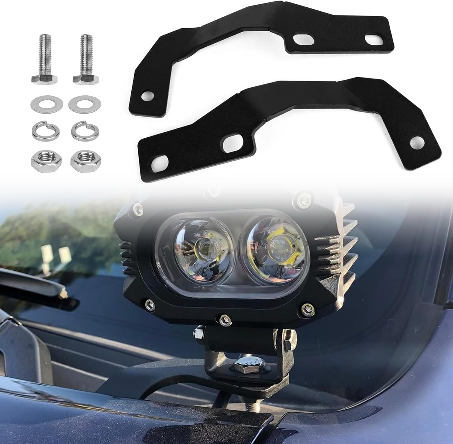 Ditch Light Bracket 4 Runner 2010 - 2022 Hood Hinge Ditch Light Mount Bracket Ditch Light Brackets 4runner Ditch Light Mount