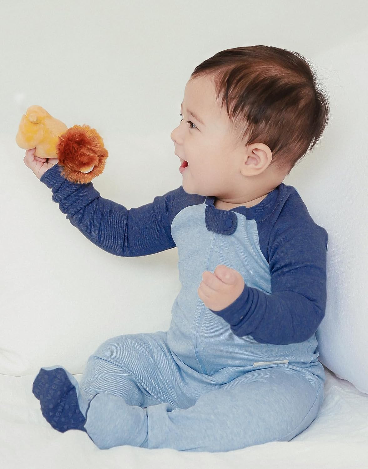 VAENAIT BABY Infant Toddler Boys Girls Modal Cotton Footed Pajamas One-Piece Romper Sleep and Play 0M-2T - Image 3