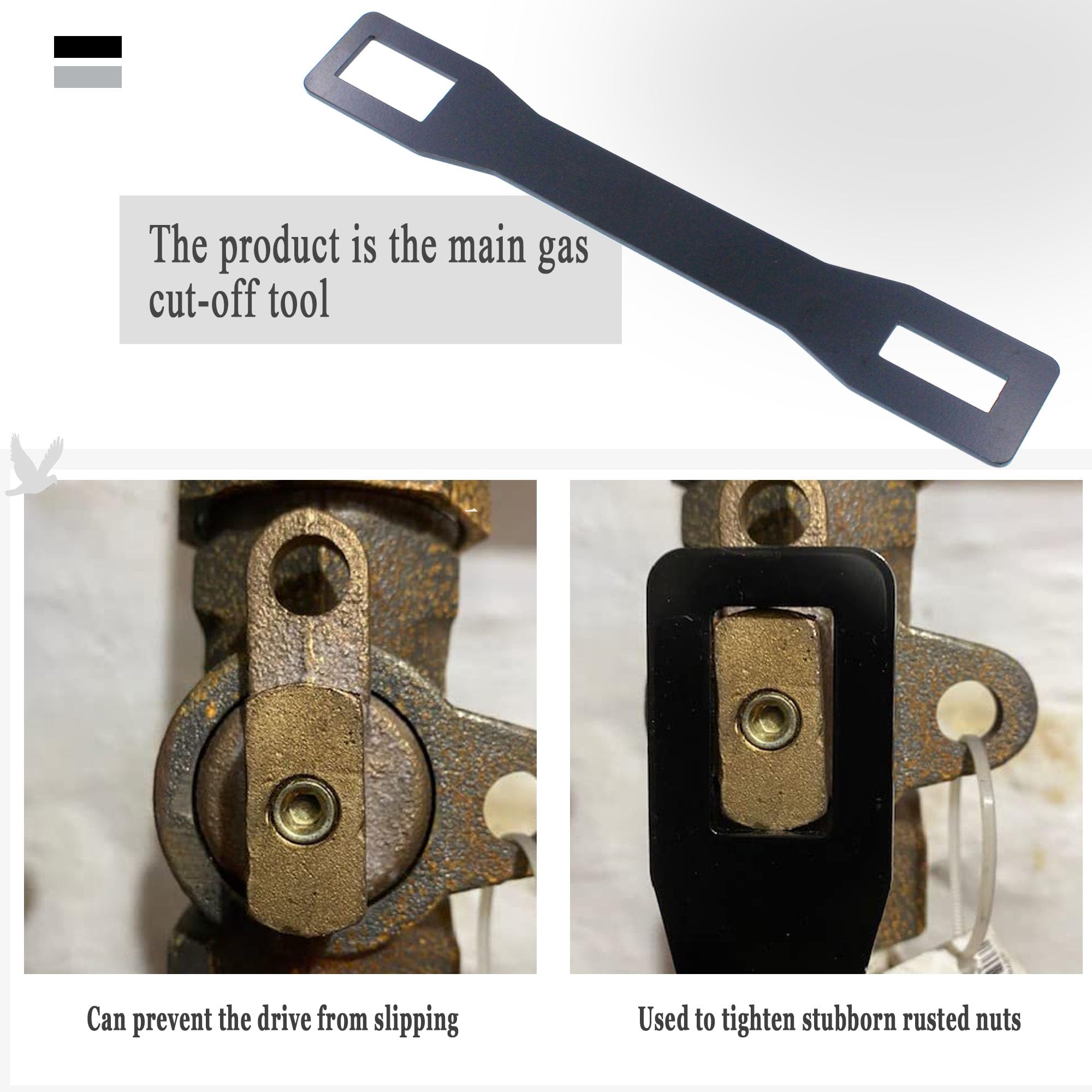 3333 Earthquake Survival Tool, Emergency Gas Shut Off Wrench,Black