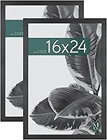Vista 15 de MCS Studio Gallery Marco para foto rectangular de 12 x 18 pulgadas, imitación de veta de madera de color negro, para póster o impresión artística, 2