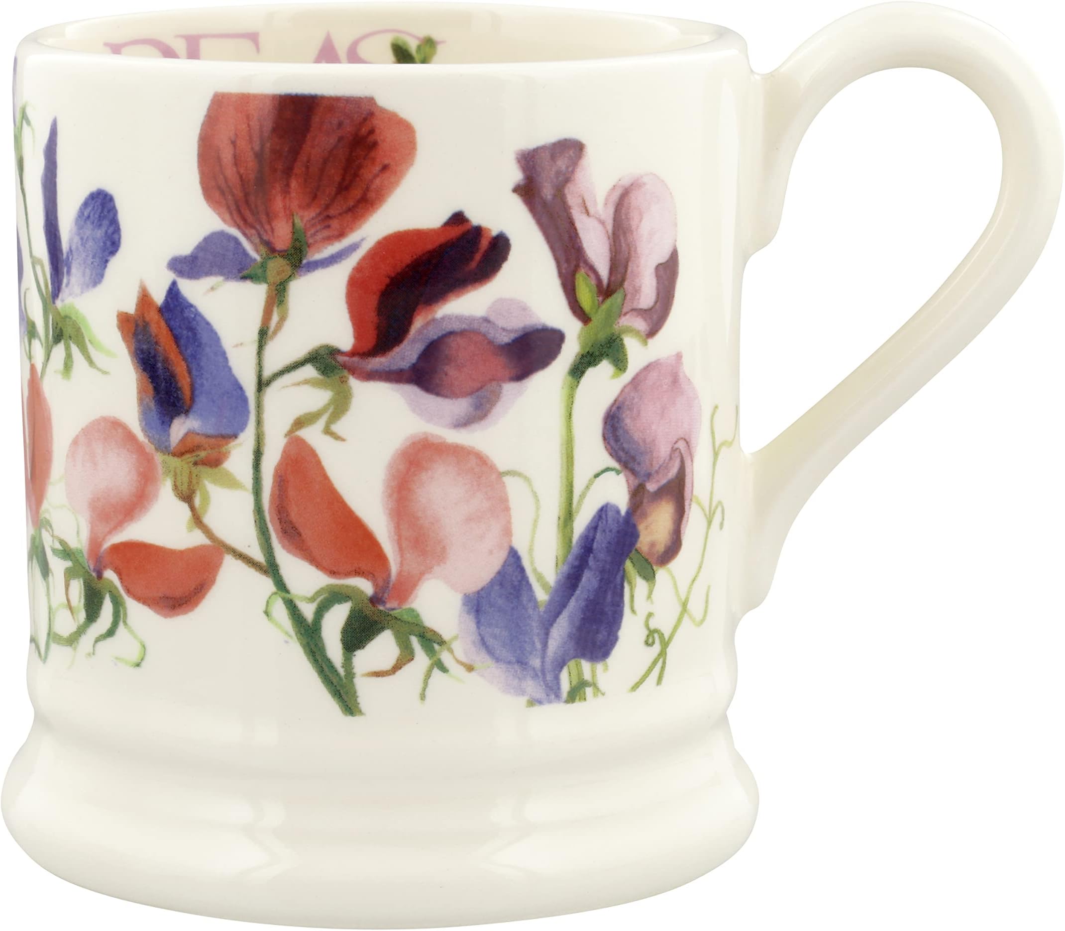 1/2 Pint, Ceramic Coffee Mug Large Stoneware, Cappuccino, Latte, Coffee, Tea Cup, Beautiful Mugs, Birthday Gift - Sweet Pea Multi, Ceramic