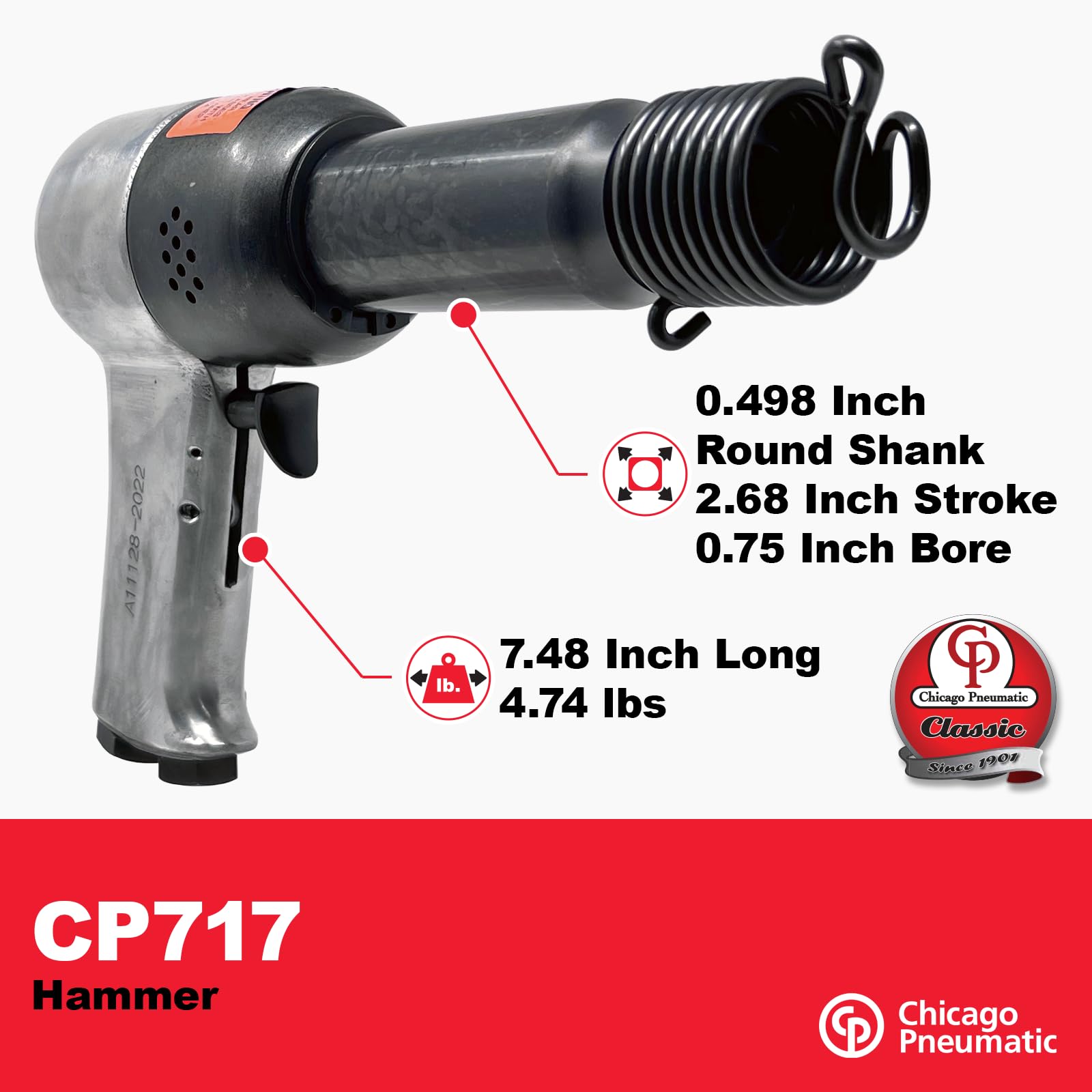 Chicago Pneumatic CP717 Air Hammer - Powerful & Durable -3