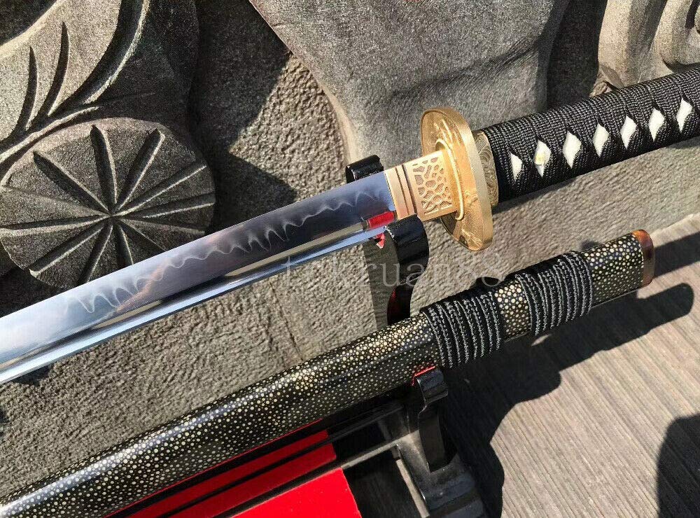YL Sword Functional Japanese Sword Katana Traditional Hand Forged Clay Tempered Full Tang