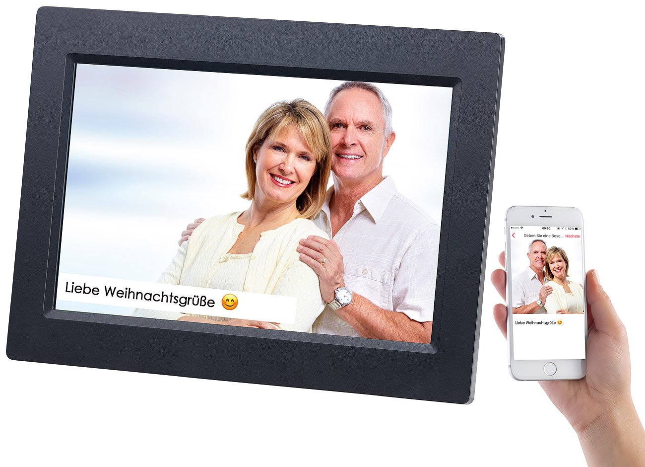 Somikon Cadre Photo numérique connecté à écran Tactile IPS 10,1" DF-800.WiFi