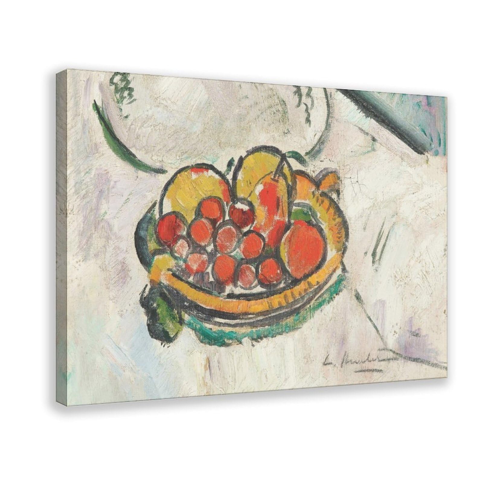 Still Life With A Bowl Of Fruit Canvas Poster for Dorm Room Decor Gift