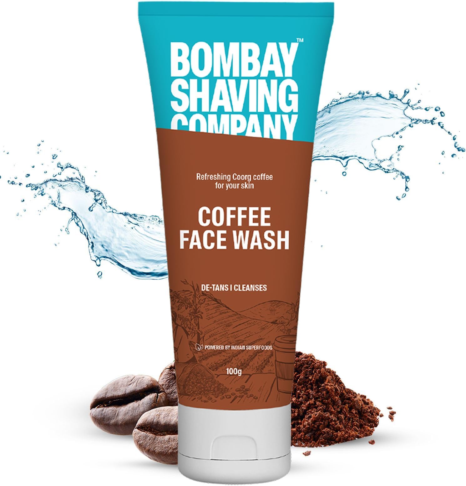 Bombay Shaving Co Coffee Face Wash for Men & Women - Deep-Cleanses, De-Tans & Blackhead Removal | Made in India