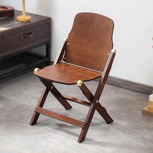 Miniatura 2 de Silla de comedor plegable de mediados de siglo, sillas plegables de madera maciza, silla de gravedad cero para patio, porche, fiesta, evento (negro)