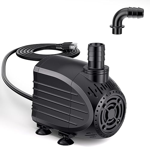 NFESOLAR Bomba de agua sumergible de 200 GPH, bomba sumergible ultra silenciosa con protección contra quemaduras en seco, elevación de 5.4 pies de