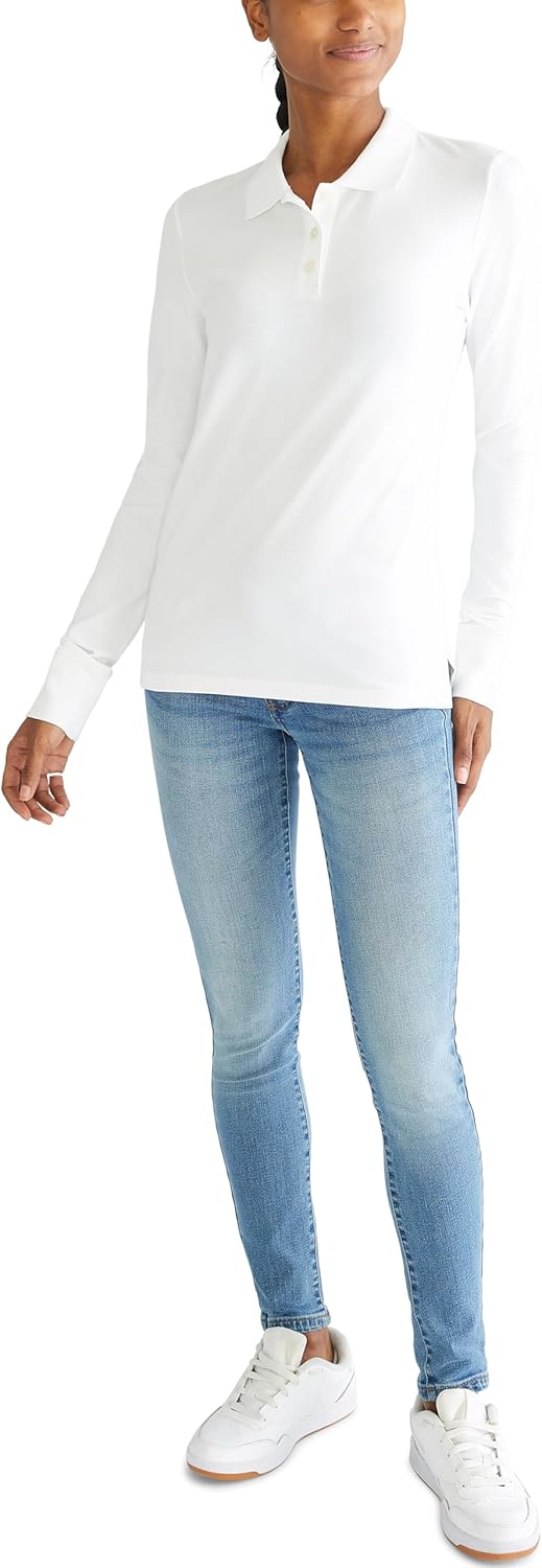 Aeropostale Women's Aero Uniform Polo Long Sleeve - Image 4