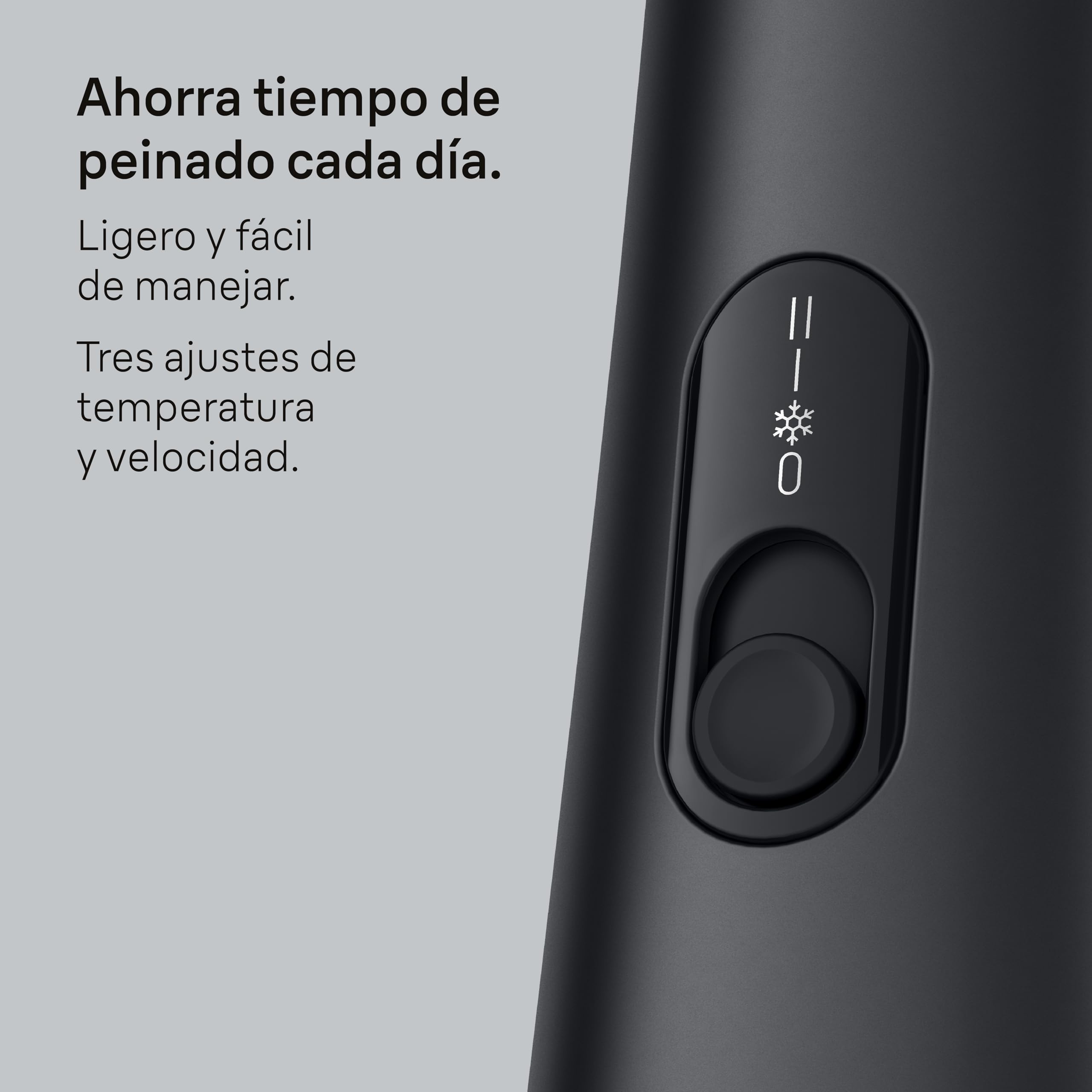 Moldeador de aire Braun AS4.2 – Potente con cepillo térmico redondo para dar forma y volumen y boquilla de secado, motor HTDC, 3 modos de peinado, tecnología IONTEC, negro metalizado– BRAS420E