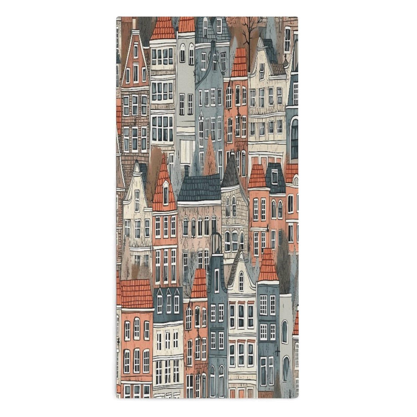 Btcowzrv Style House Pattern Bath Towel Beach Towels Shower Towel