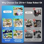 Kits d'énergie solaire, 36+ Modèle STEM Jouets Robot Building pour Enfants 4-12, 434 Pcs avec Solar/Gears/Sensors, Projets d'ingénierie des sciences éducatives, Anniversaire pour les filles garçons