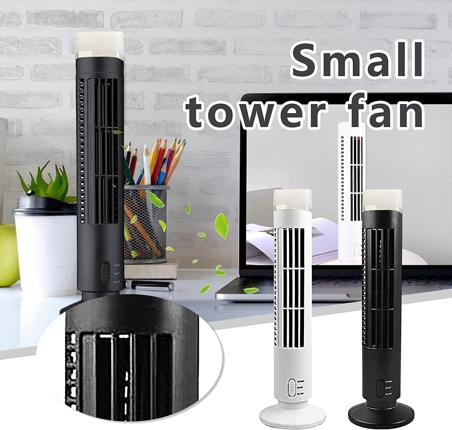 Ventilatore a Torre USB Ventilatore Senza Lama Ventilatore Elettrico a Torre Mini condizionatore d'Aria Verticale, Ventilatore da Tavolo Ventola di Raffreddamento silenziosa per ventilatori
