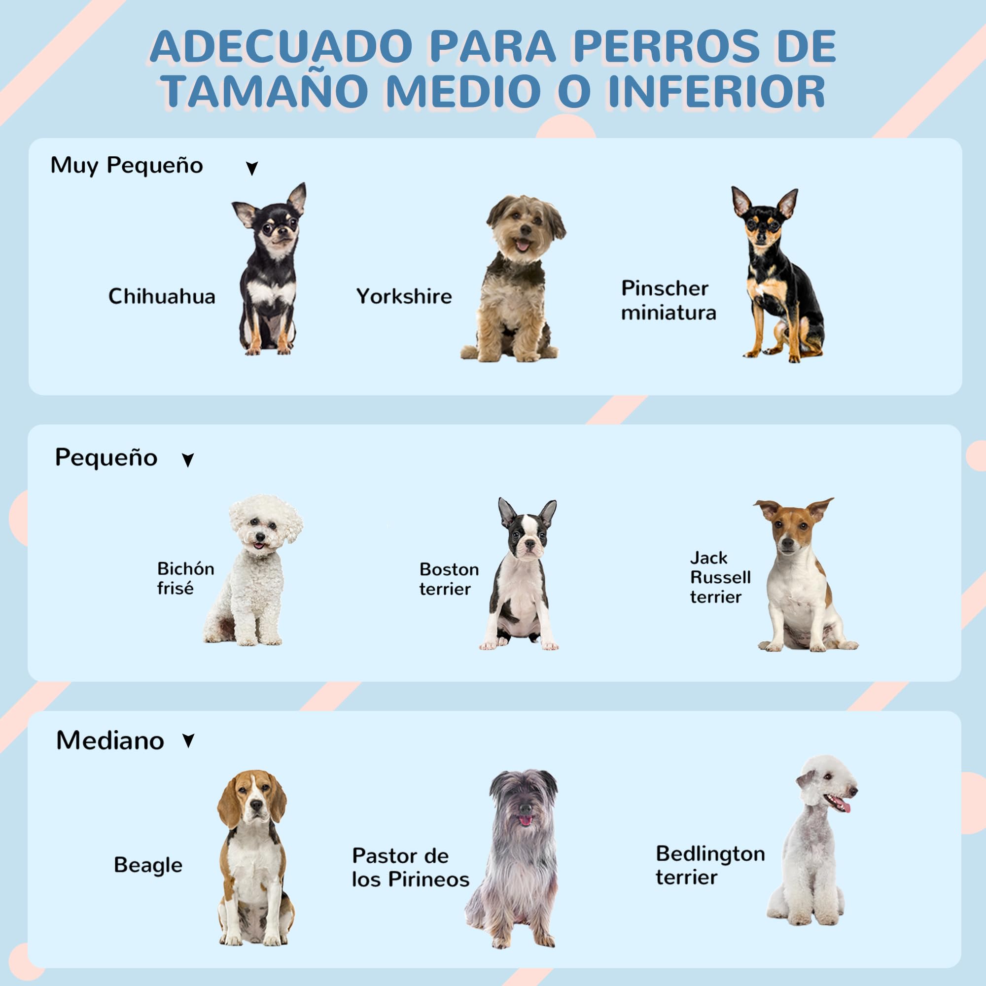 PawHut Caseta para Perros Medianos 65x75,7x63 cm, Casa para Perros con Patrón de Ventana, Techo de Tejas de Imitación, para Interior y Exterior, Gris y Blanco