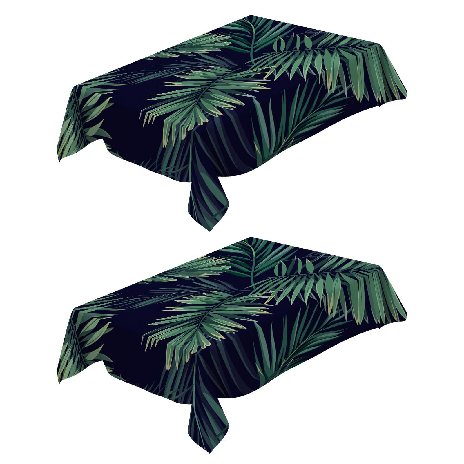 Nappe feuilles de palmier 140x180 cm imperméable et anti-tache en polyester