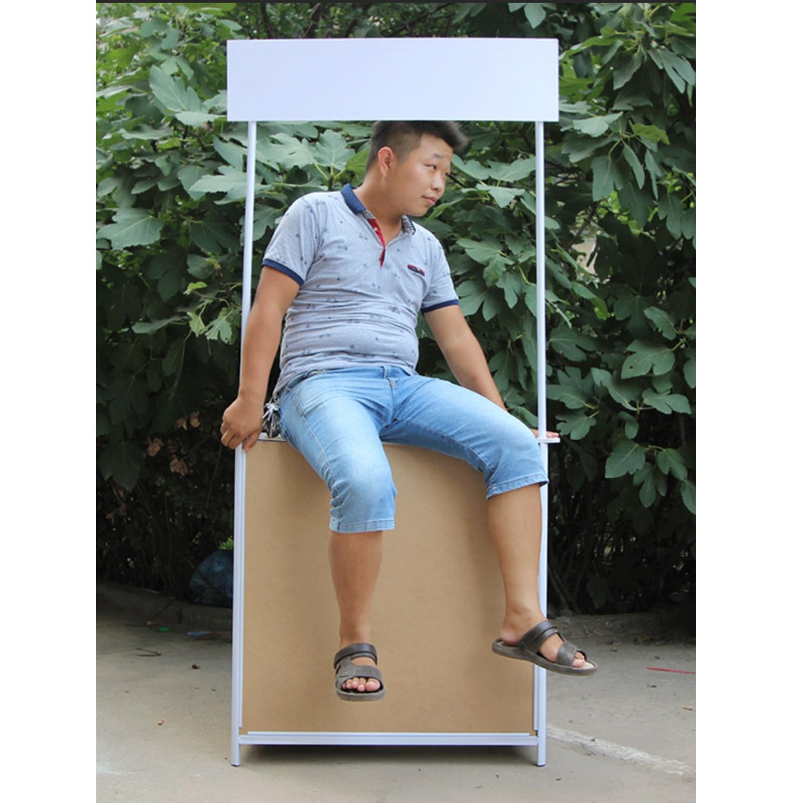 Carrello portatile con ruote Banco promozionale pop-up con ripiano portaoggetti/borsa per il trasporto, stand da tavolo portatile, espositore portatile per bancarelle del mercato per organizzatori di