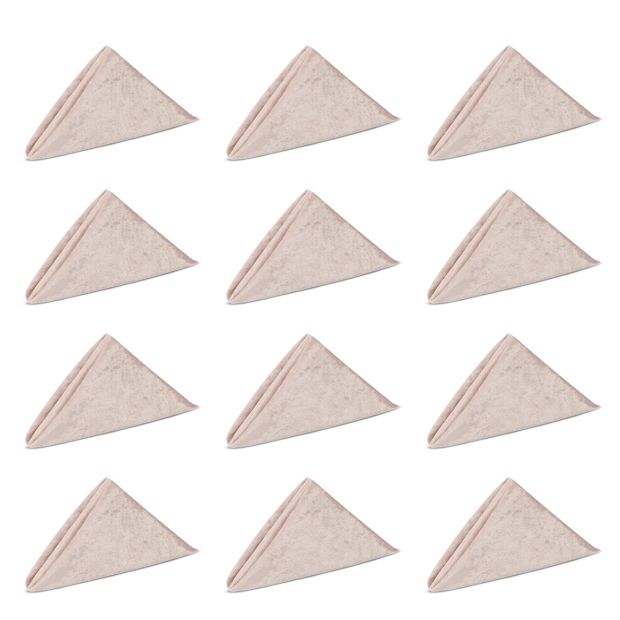Serviettes en velours rose de 50,8 cm lavables en machine WedDecor lot de 20